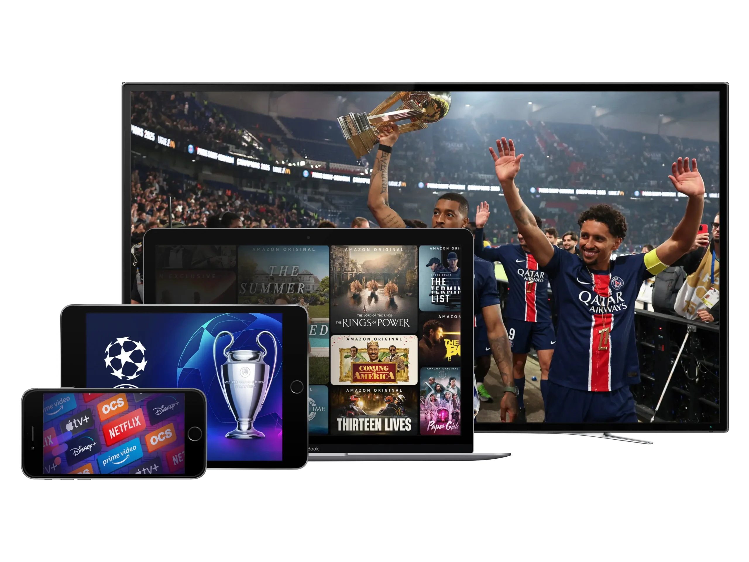 Abonnement IPTV France Multi-Device Mockup