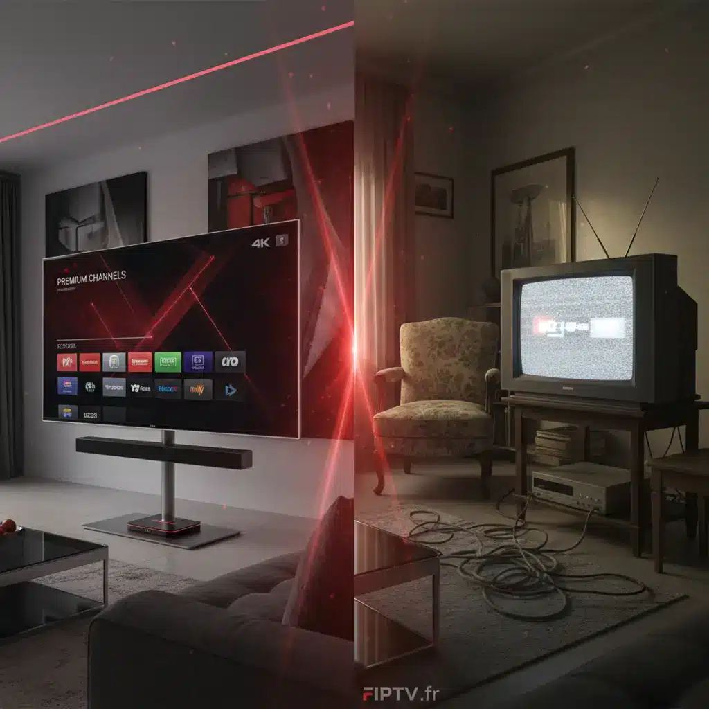 omparatif IPTV Premium vs alternatives en 2025 – streaming 4K, TV classique, satellite et câble – guide FIPTV.fr